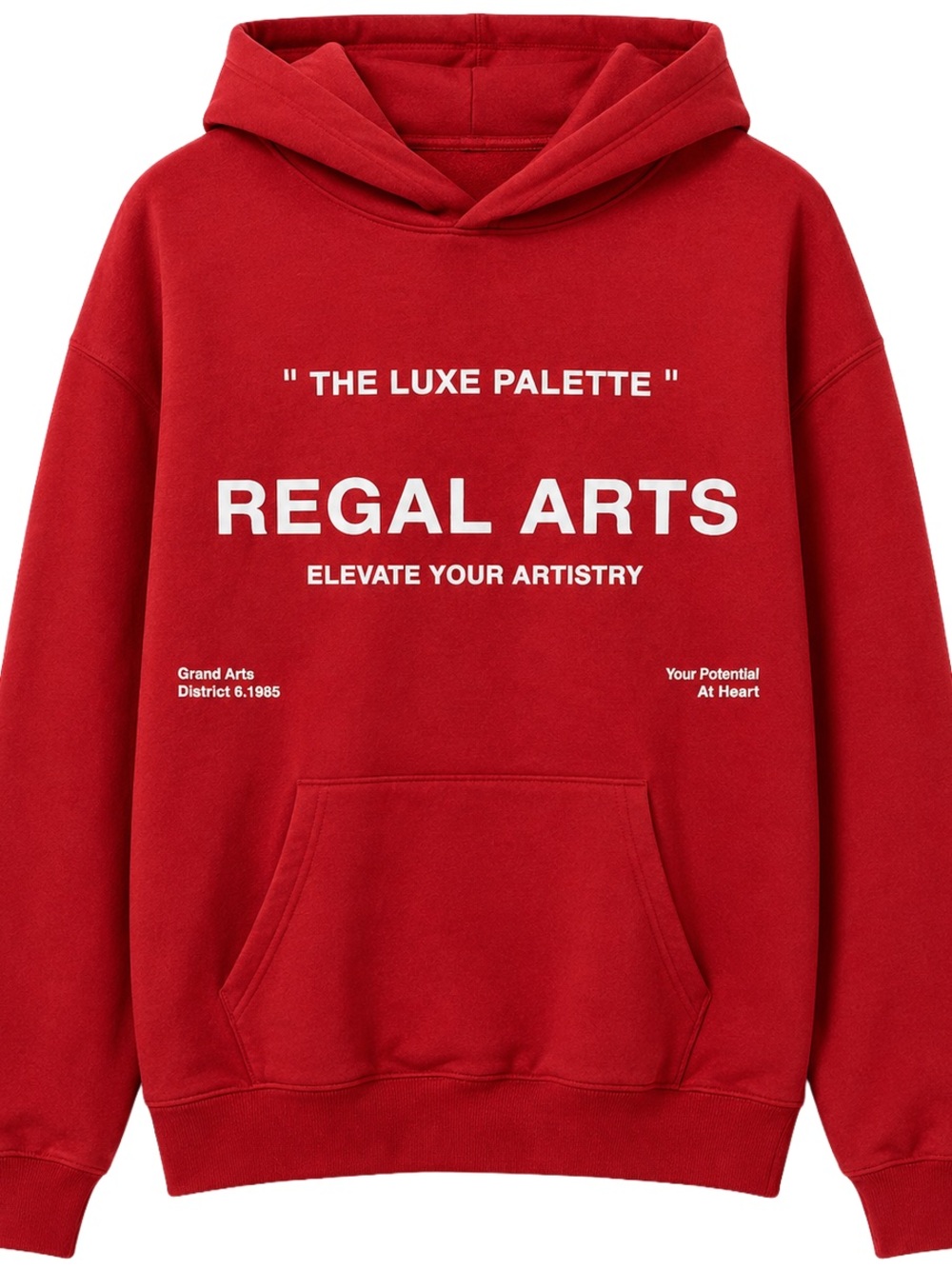 NOVAMEN- Red Hoodie Sweatshirt - Men's Casual Pullover